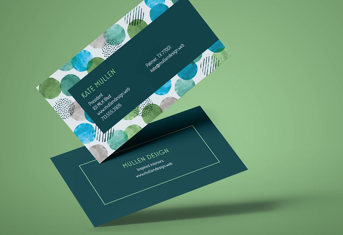 Matte business cards